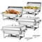 Stainless Steel Rectangle Chafing Dish 9 Qt Food Warmer Set of 4